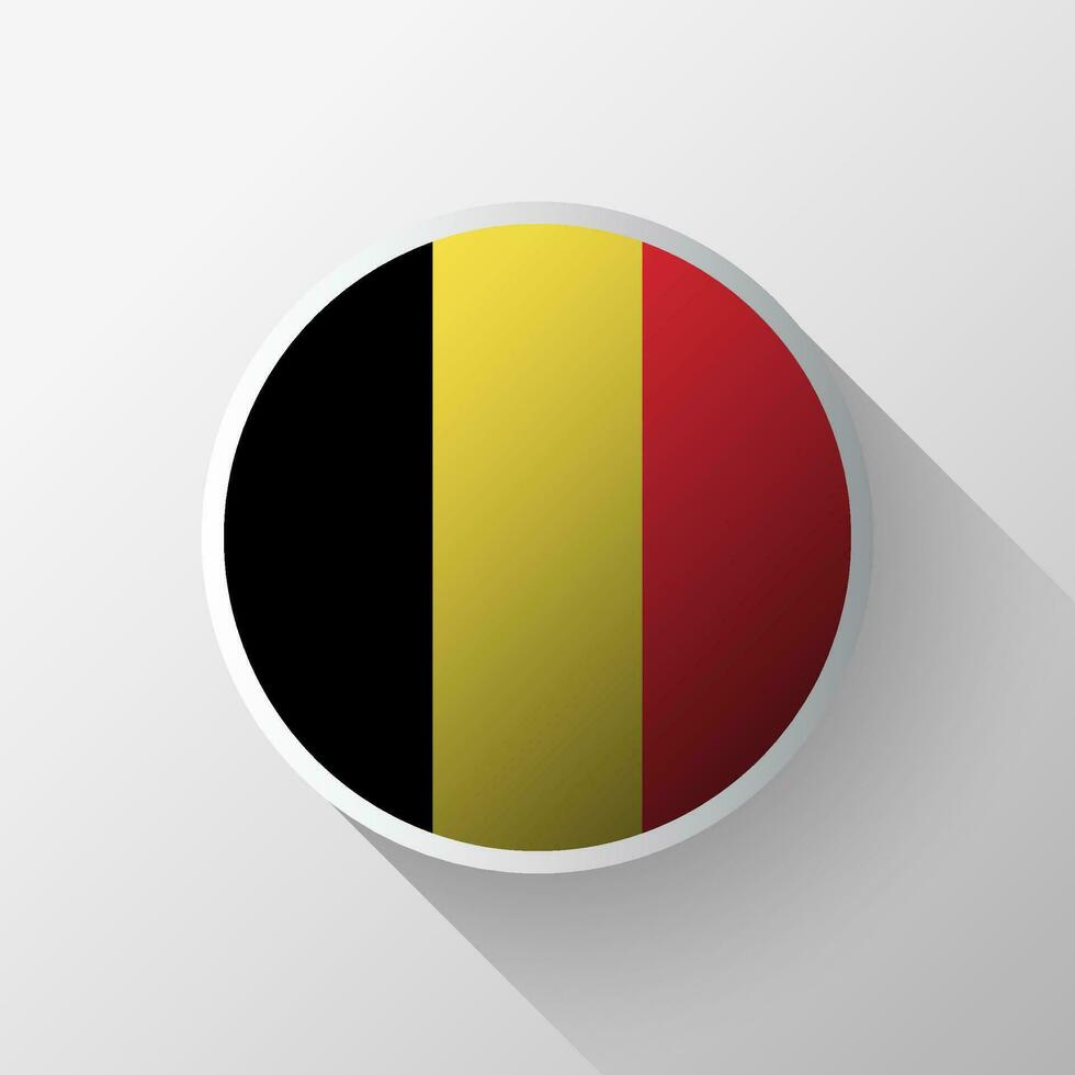 Créatif Belgique drapeau cercle badge vecteur