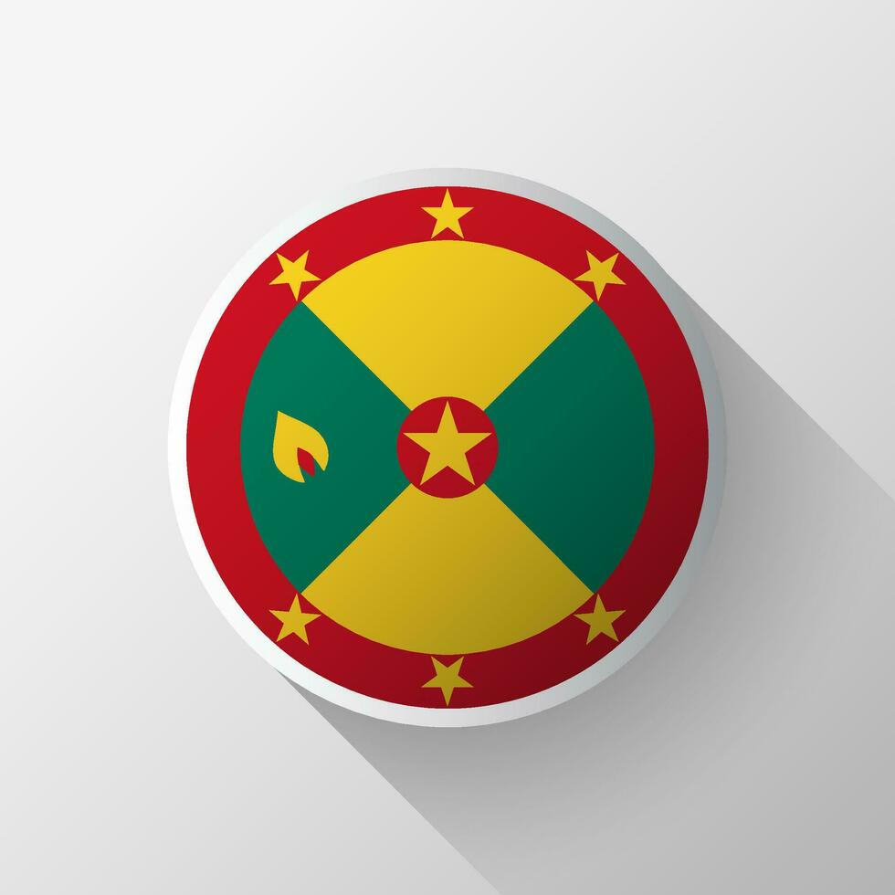 Créatif Grenade drapeau cercle badge vecteur