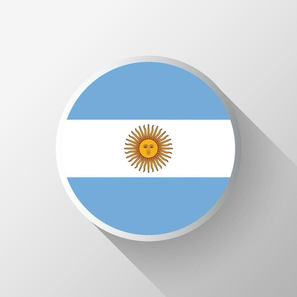 Créatif Argentine drapeau cercle badge vecteur