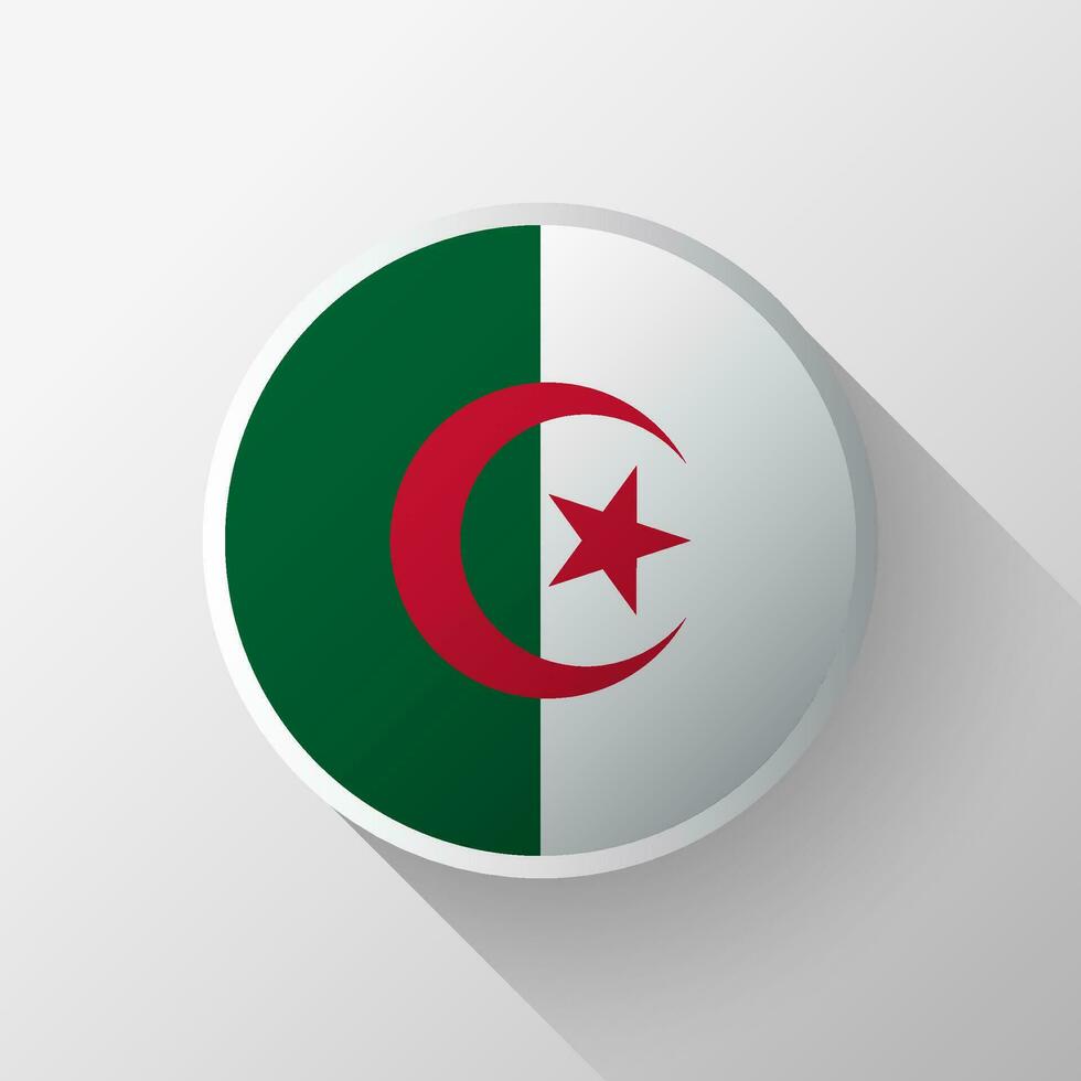 Créatif Algérie drapeau cercle badge vecteur