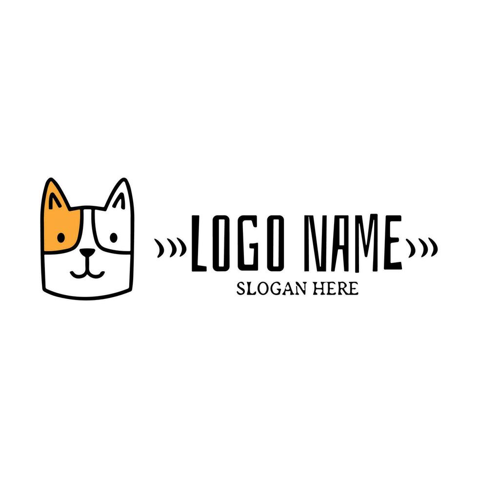 chien logo vecteur. animal de compagnie amical logo. animal logotype concept. vecteur illustration.