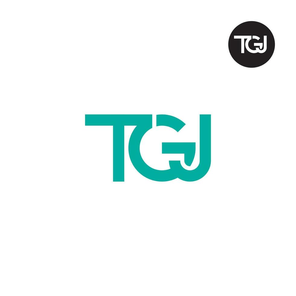 lettre tgj monogramme logo conception vecteur