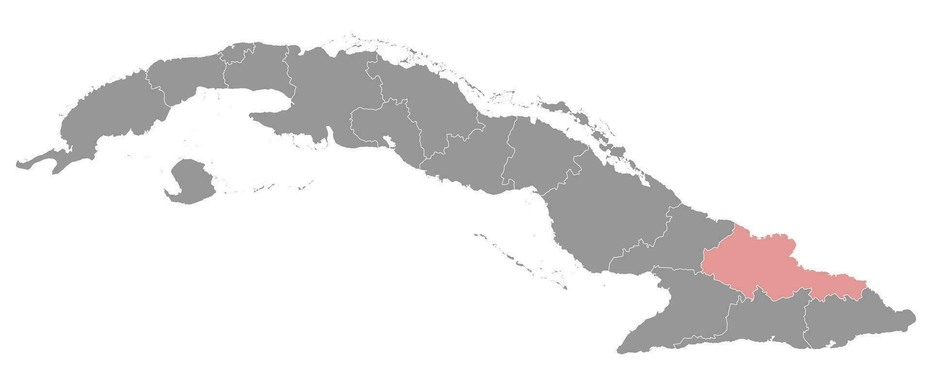 holguin Province carte, administratif division de Cuba. vecteur illustration.