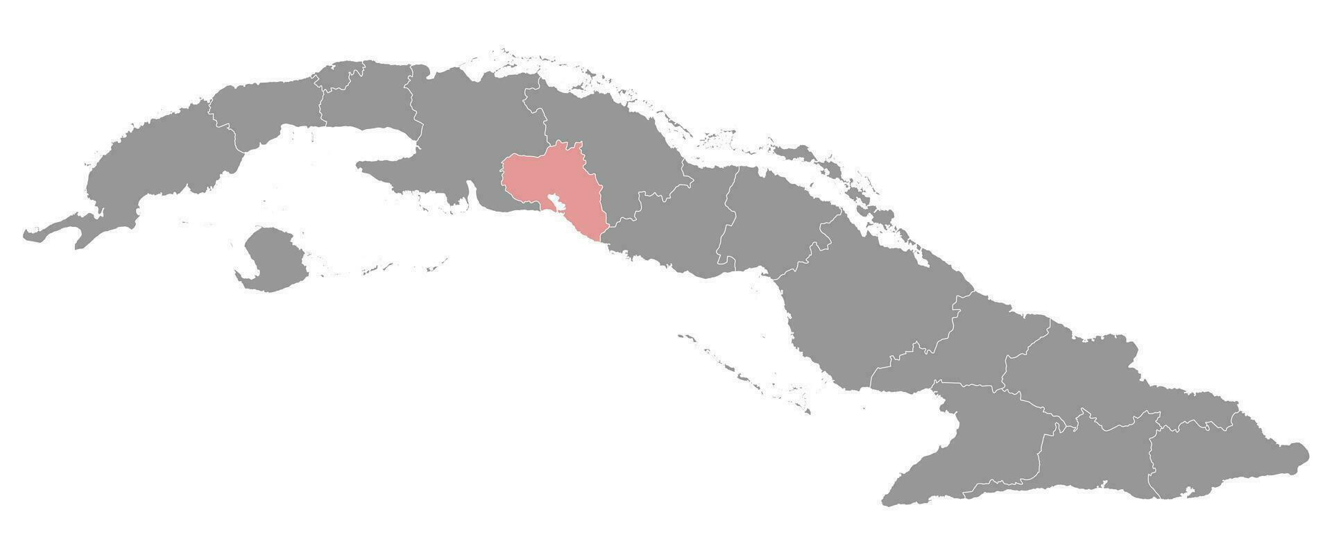 cienfuegos Province carte, administratif division de Cuba. vecteur illustration.