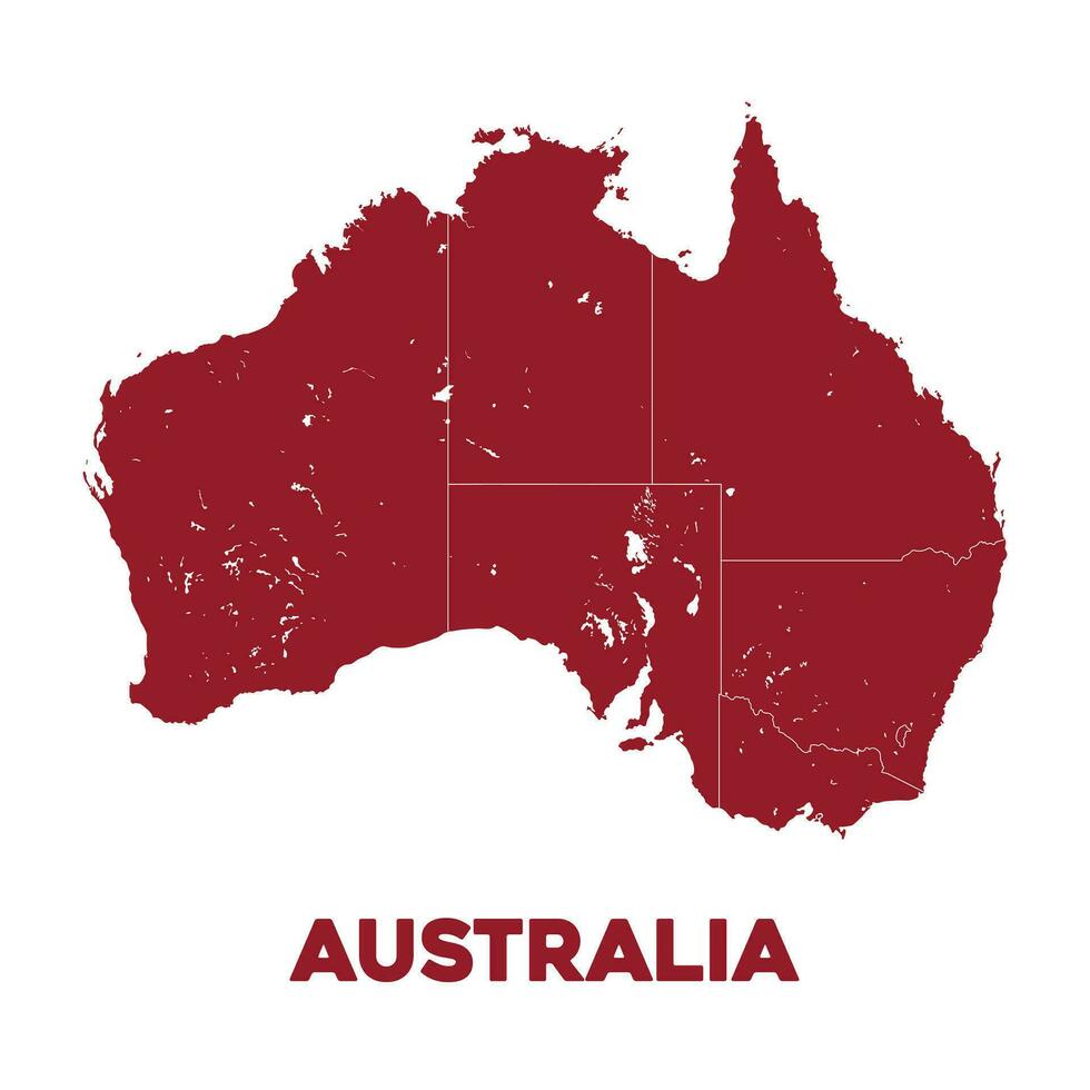 détaillé Australie carte vecteur