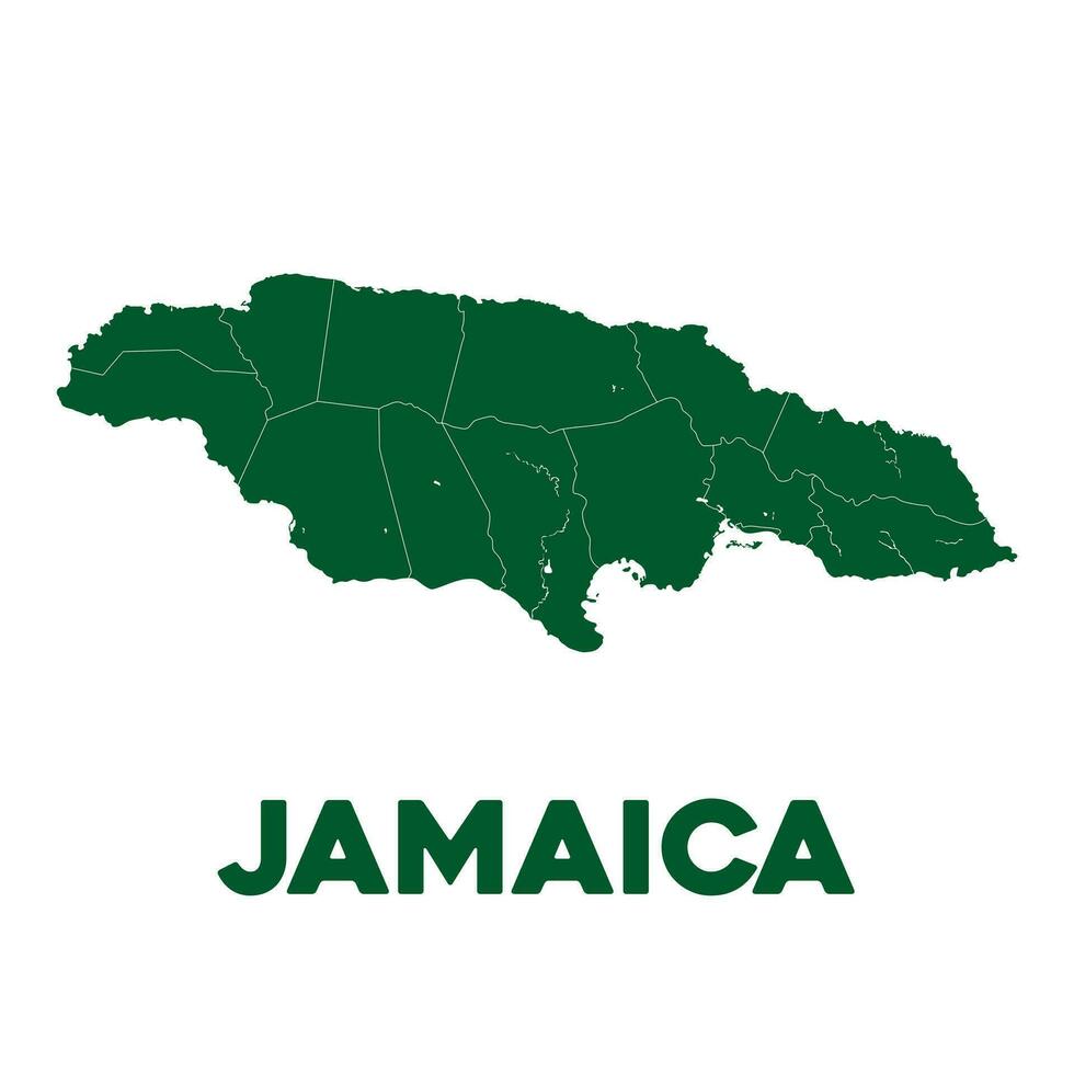 détaillé Jamaïque carte vecteur