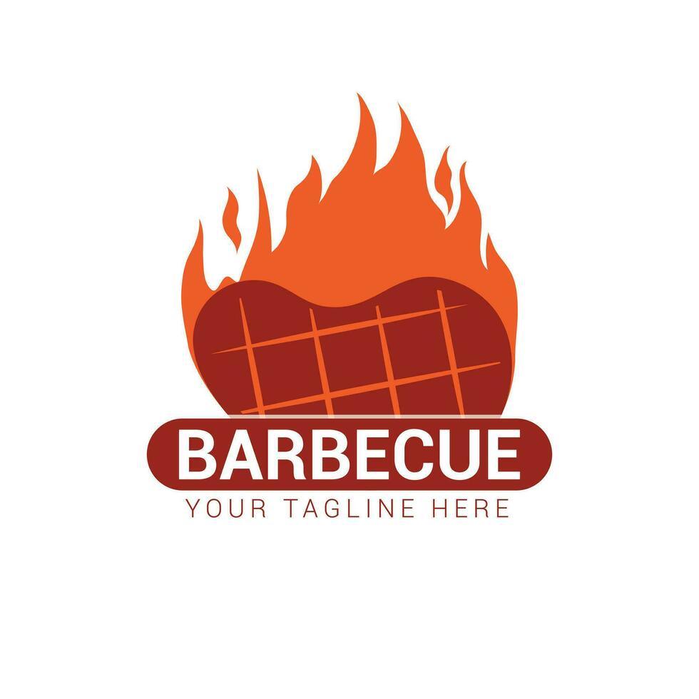 barbecue restaurant logo conception vecteur modèle