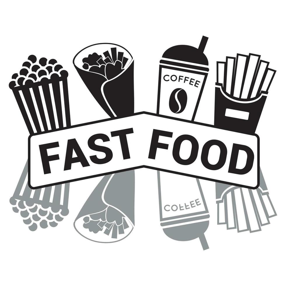 vite nourriture ligne icône, rue vite nourriture logo ensemble vecteur