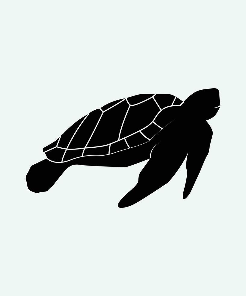 tortue silhouettes vecteur illustration