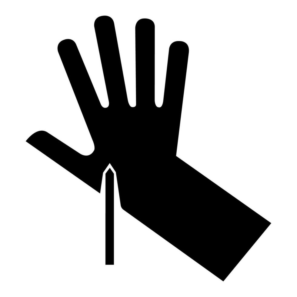 signe de symbole de point pointu, illustration vectorielle, isoler sur l'étiquette de fond blanc vecteur