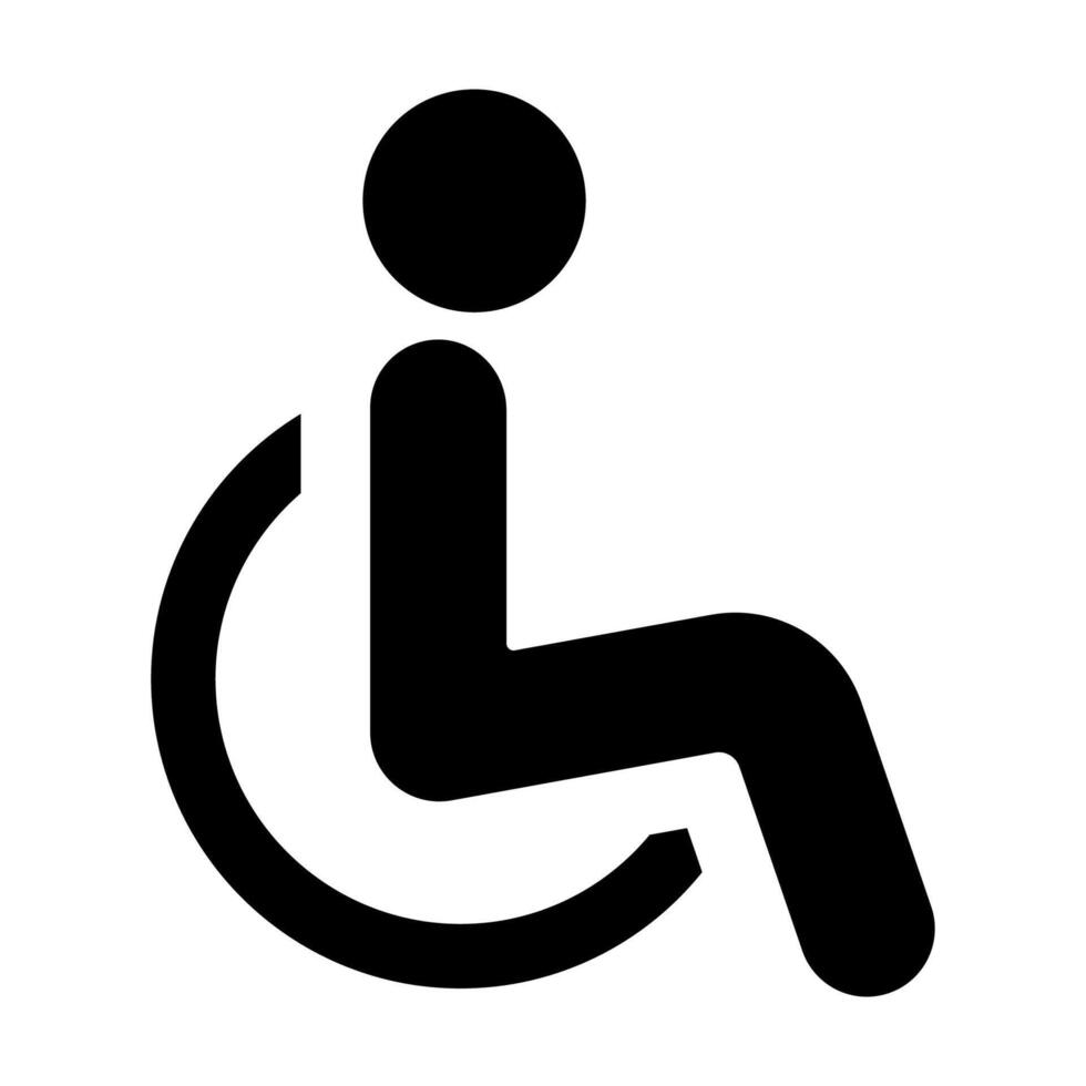 le symbole international d'accès d'une personne en fauteuil roulant vecteur