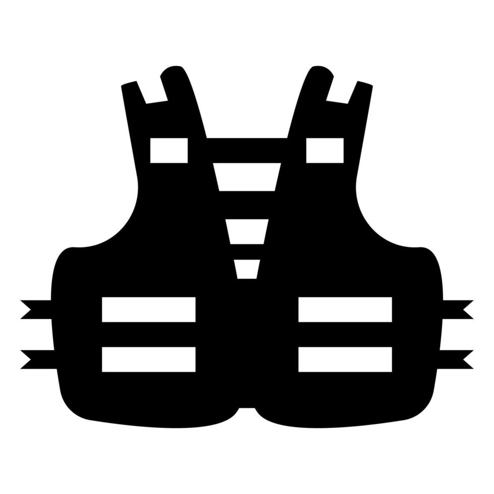 icône de ppe portant un gilet de sauvetage pour signe de symbole de sécurité isoler sur fond blanc, illustration vectorielle eps.10 vecteur