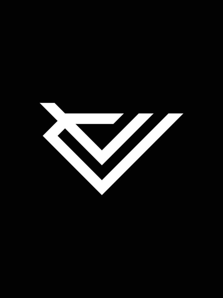 CV monogramme logo modèle vecteur