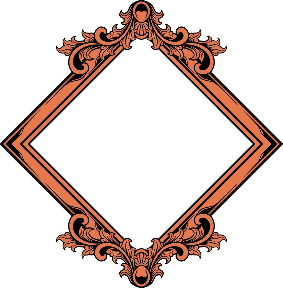vecteur carré Cadre avec ornement illustration
