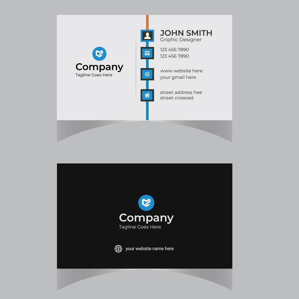 modèle de conception de carte de visite minimale vecteur