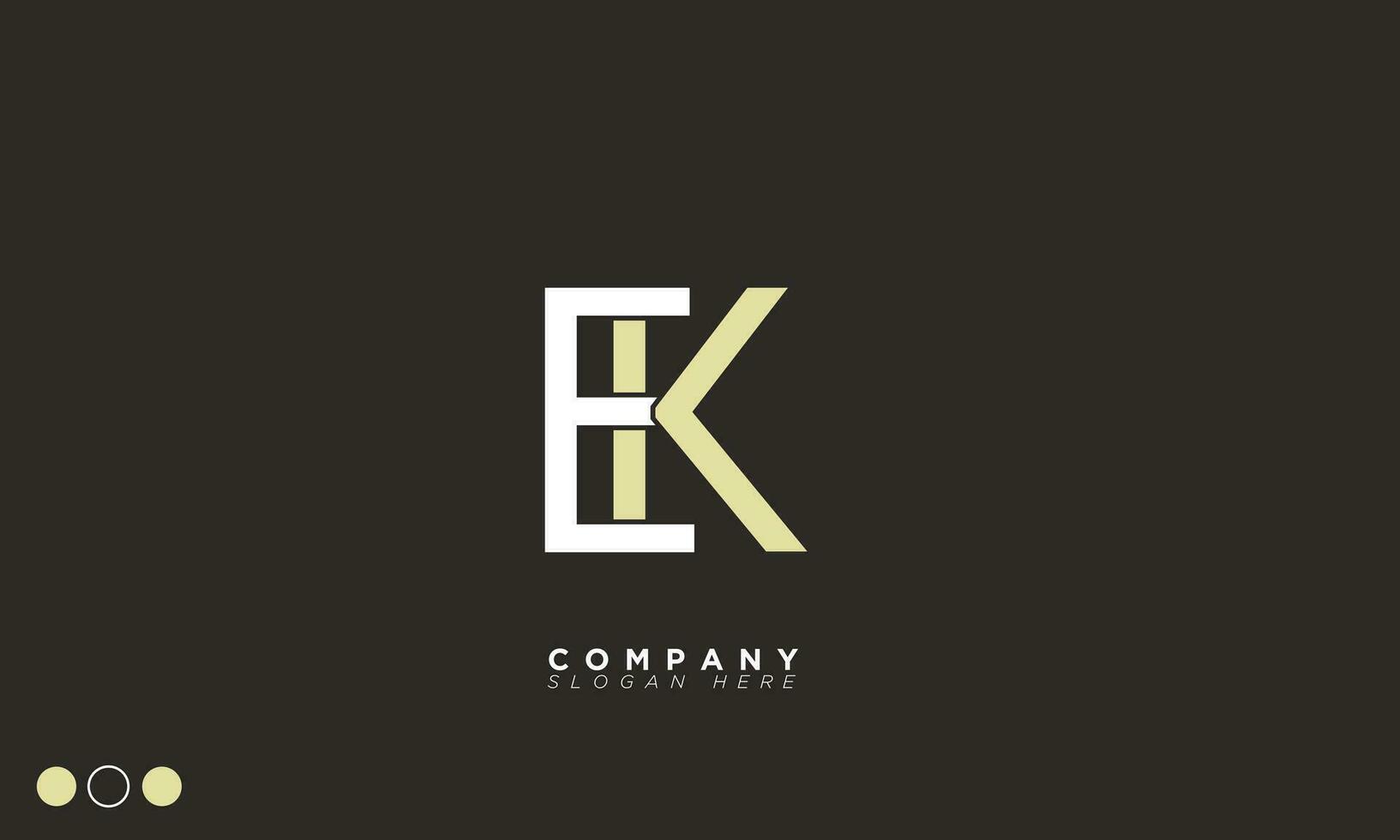 ek alphabet des lettres initiales monogramme logo ke, e et k vecteur