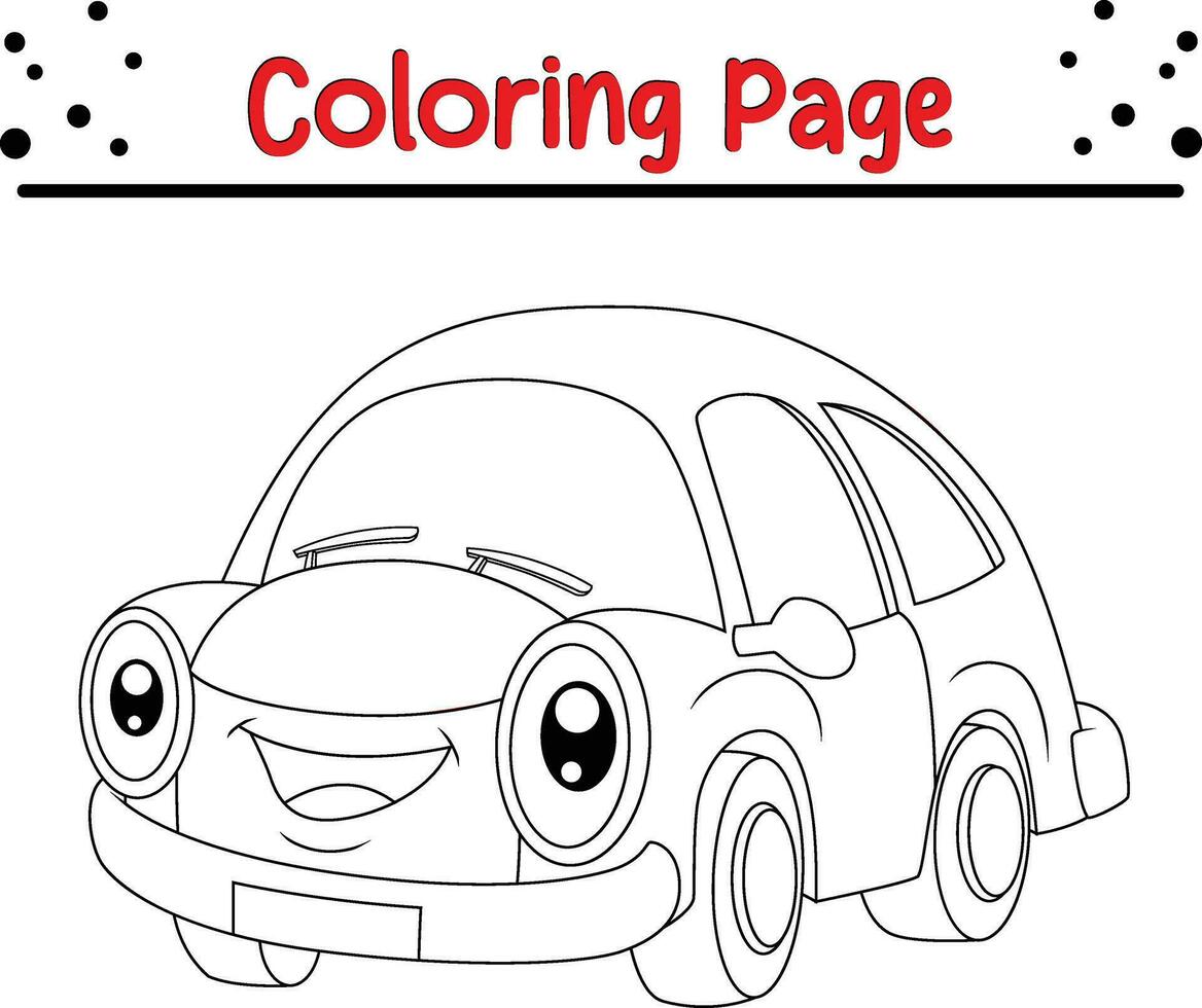 marrant voiture coloration page vecteur