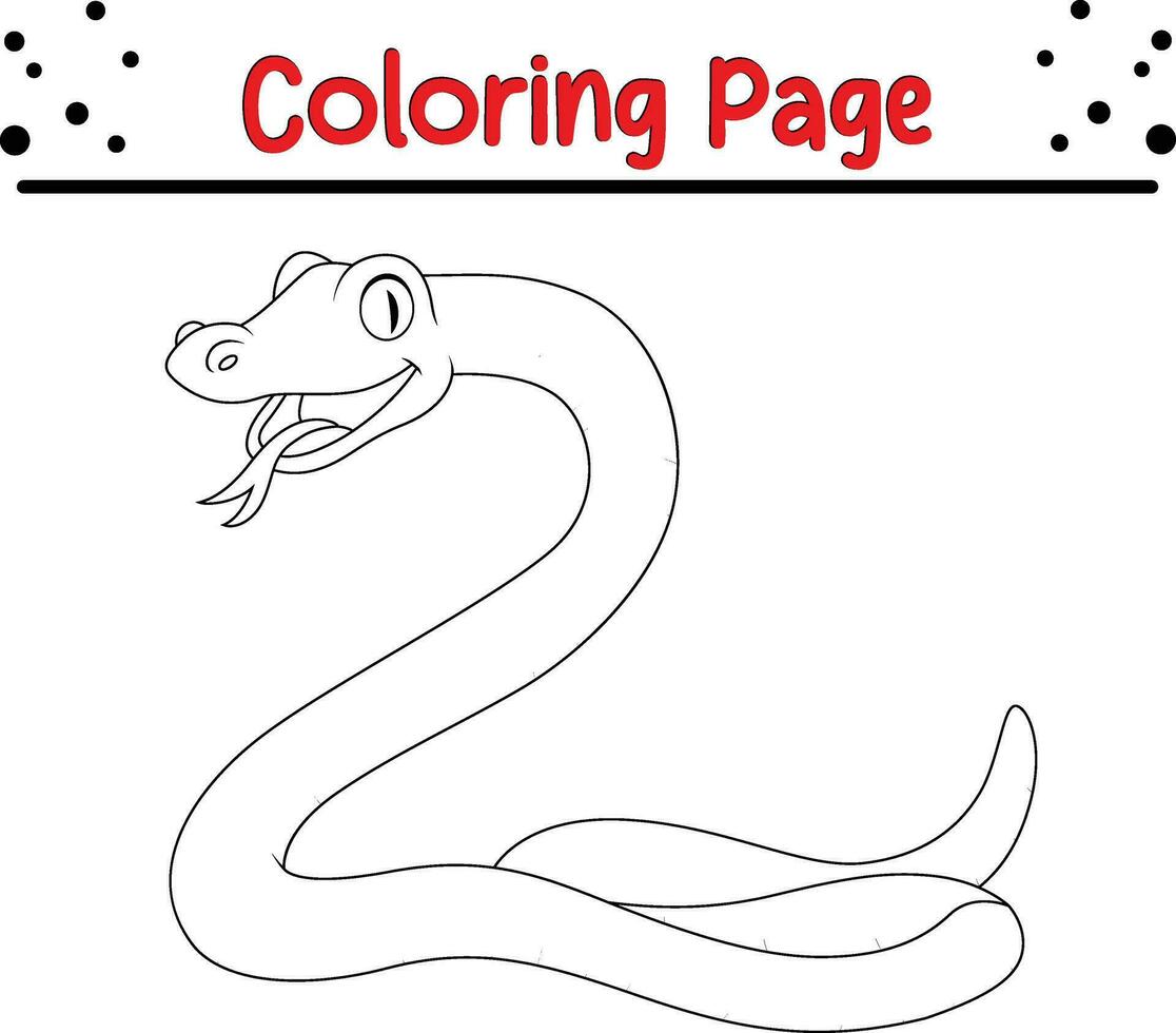 coloration page serpent pour des gamins vecteur