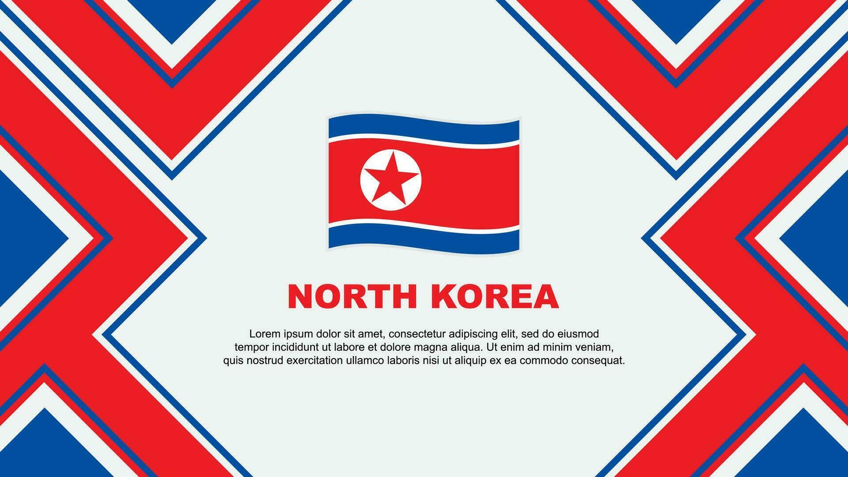 Nord Corée drapeau abstrait Contexte conception modèle. Nord Corée indépendance journée bannière fond d'écran vecteur illustration. Nord Corée vecteur