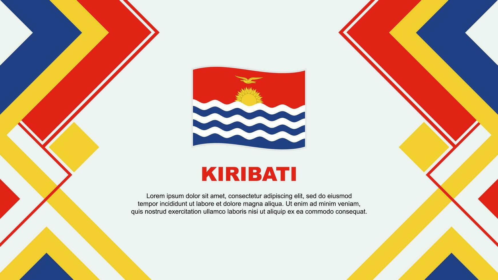 Kiribati drapeau abstrait Contexte conception modèle. Kiribati indépendance journée bannière fond d'écran vecteur illustration. Kiribati bannière