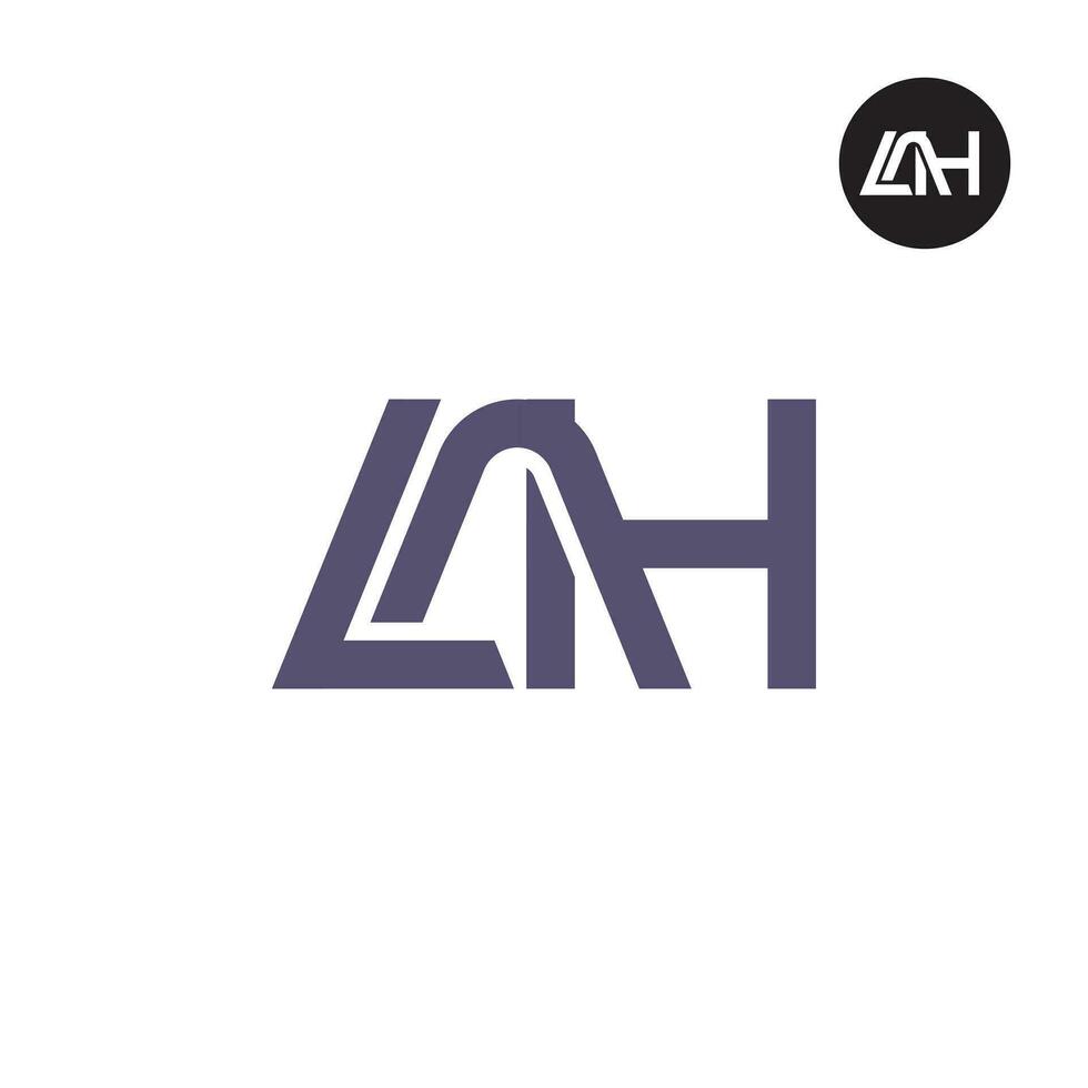 lettre lah monogramme logo conception vecteur