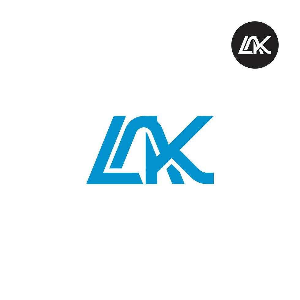 lettre lak monogramme logo conception vecteur