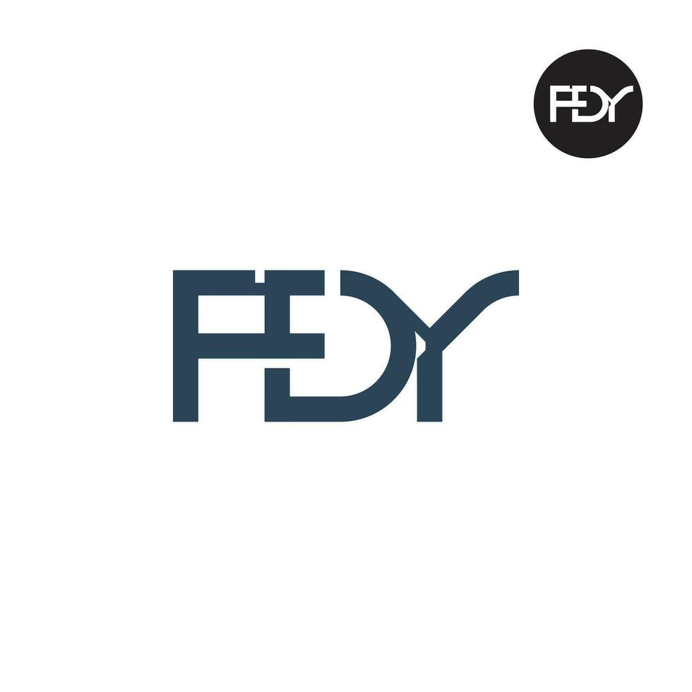 lettre fdy monogramme logo conception vecteur
