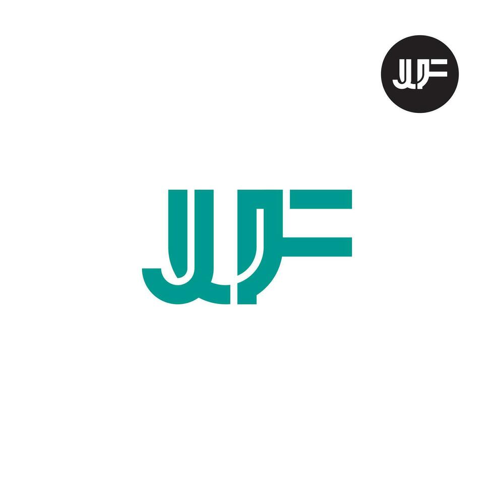 lettre jouf monogramme logo conception vecteur