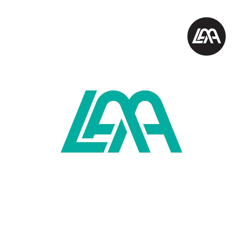 lettre laa monogramme logo conception vecteur