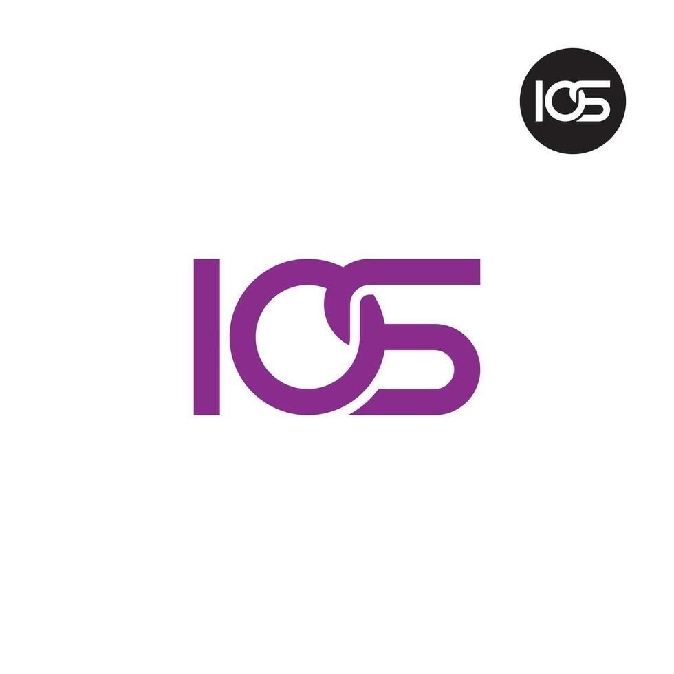 lettre ios monogramme logo conception vecteur