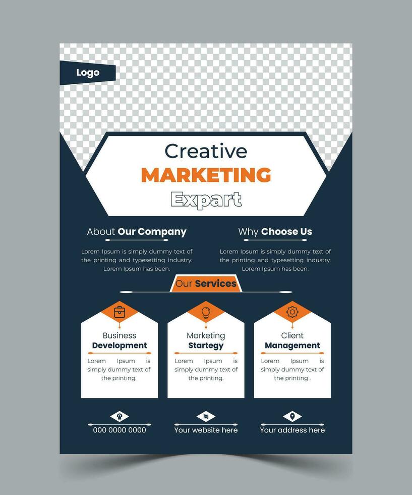 modèle de conception de flyer de marketing d'entreprise créative vecteur