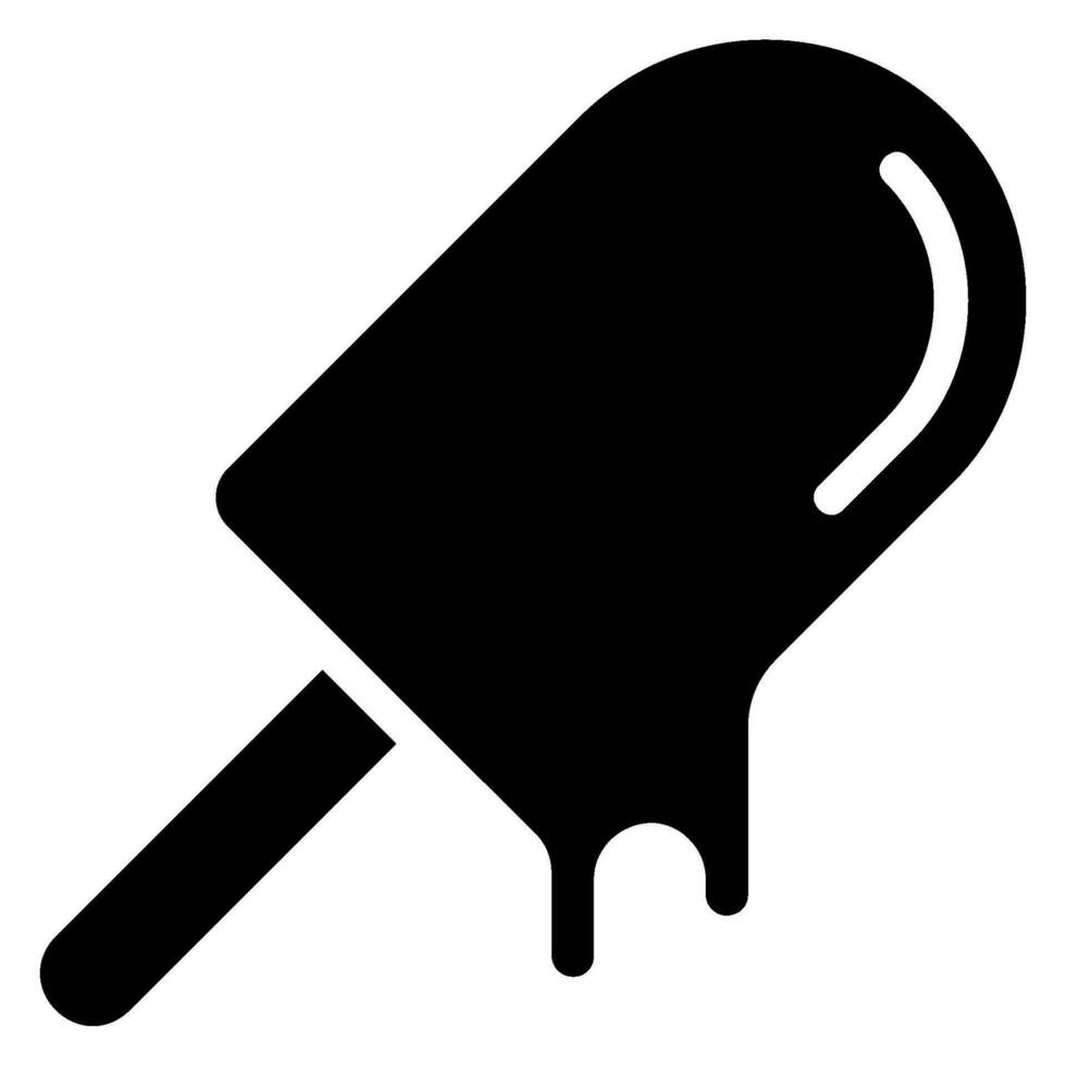 icône de glyphe de crème glacée vecteur