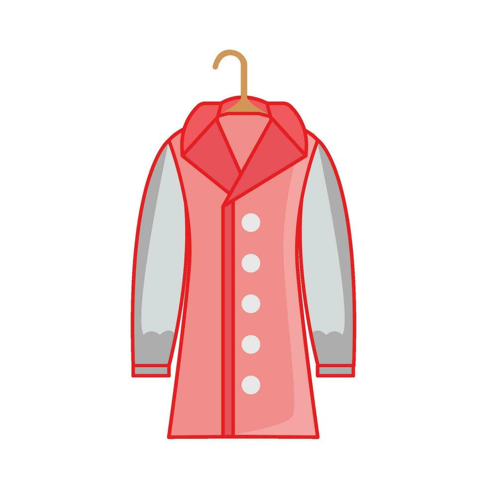 manteau veste dans cintre illustration vecteur