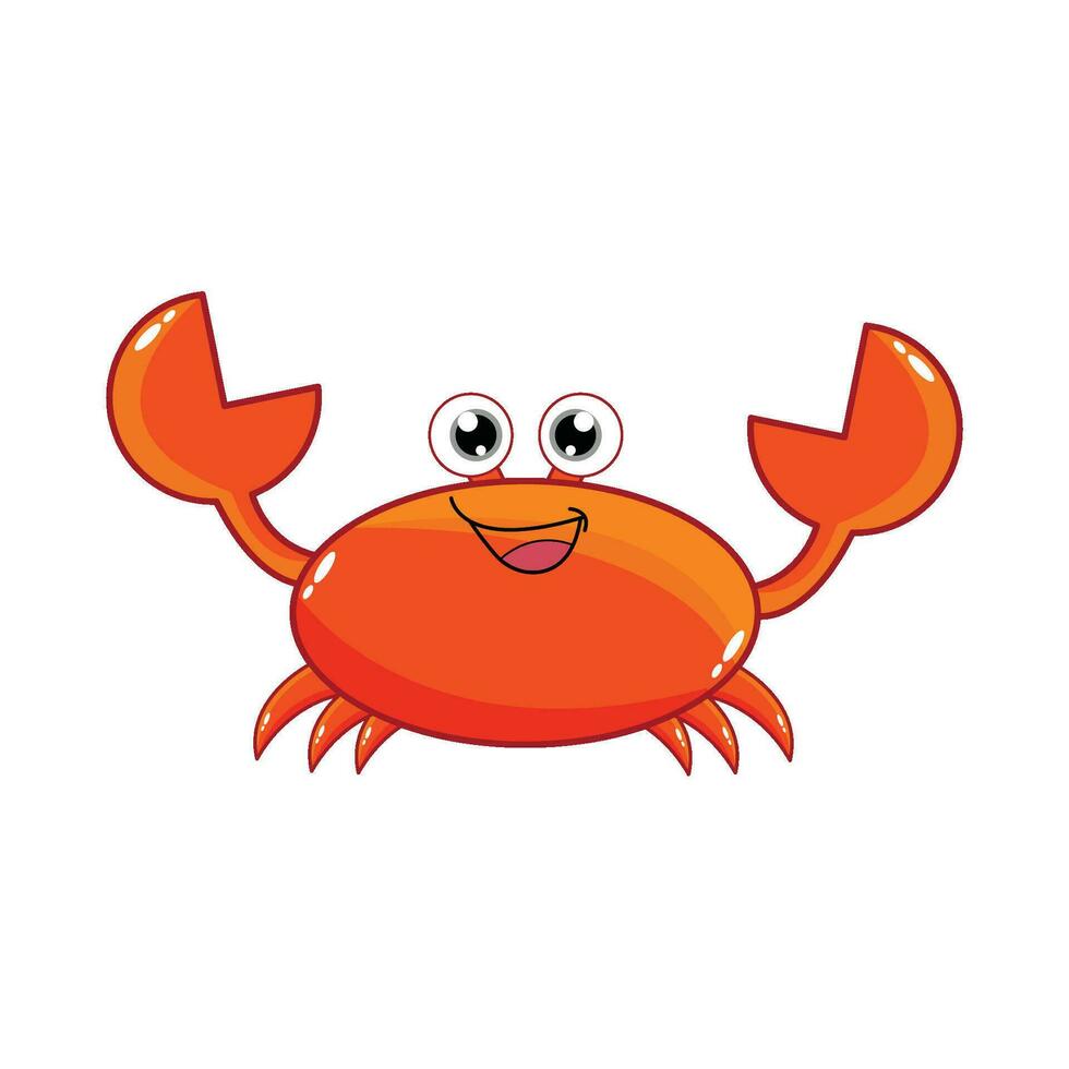 Crabe personnage illustration vecteur