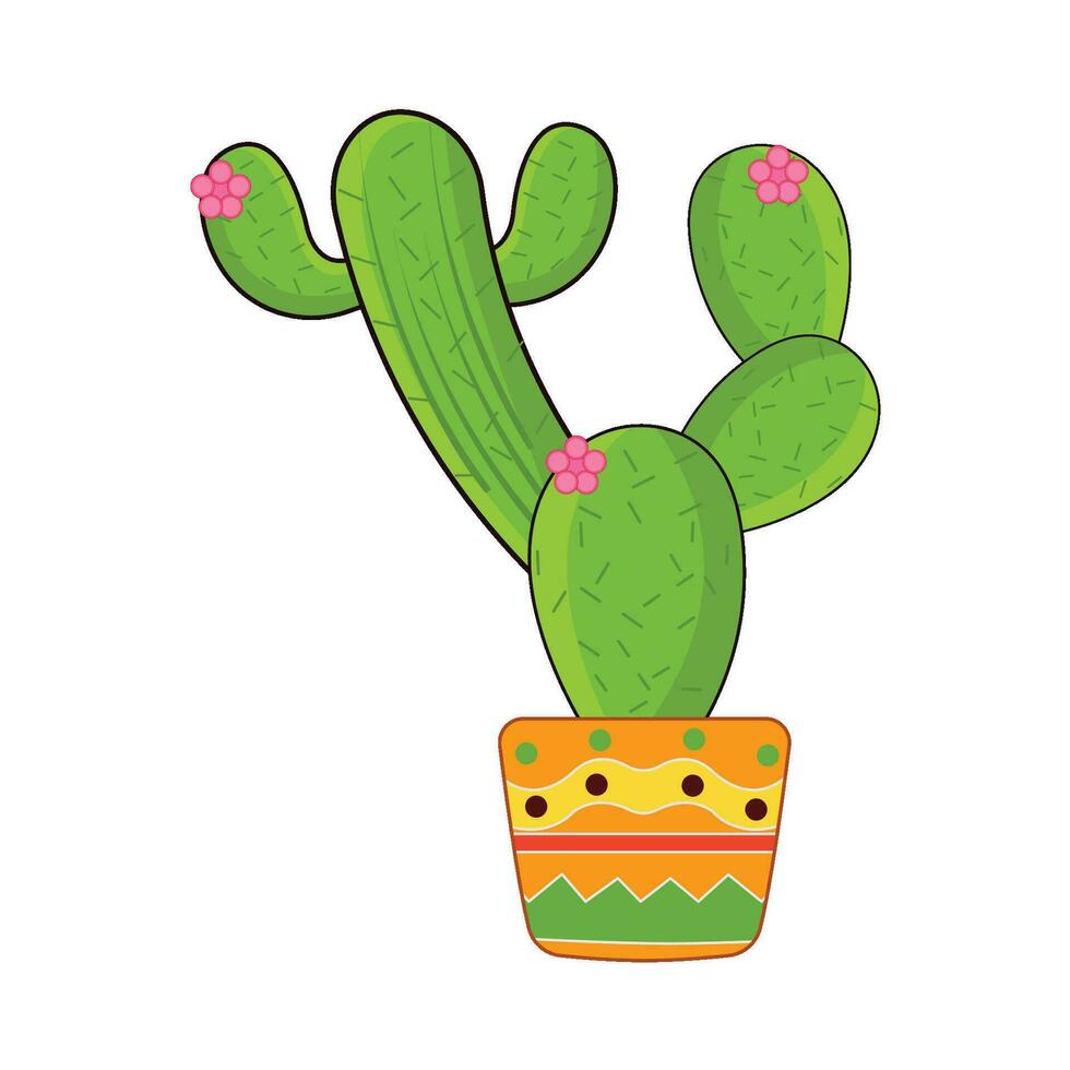cactus avec fleur plante illustration vecteur