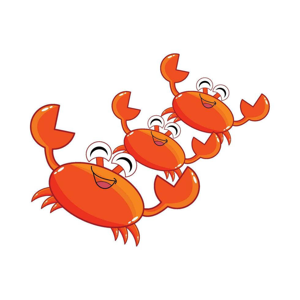 Crabe personnage illustration vecteur