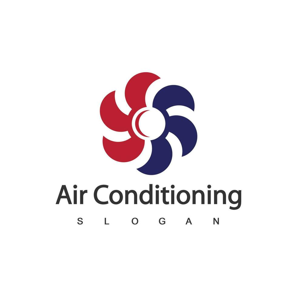 logo de climatisation, concept de logo hvac vecteur