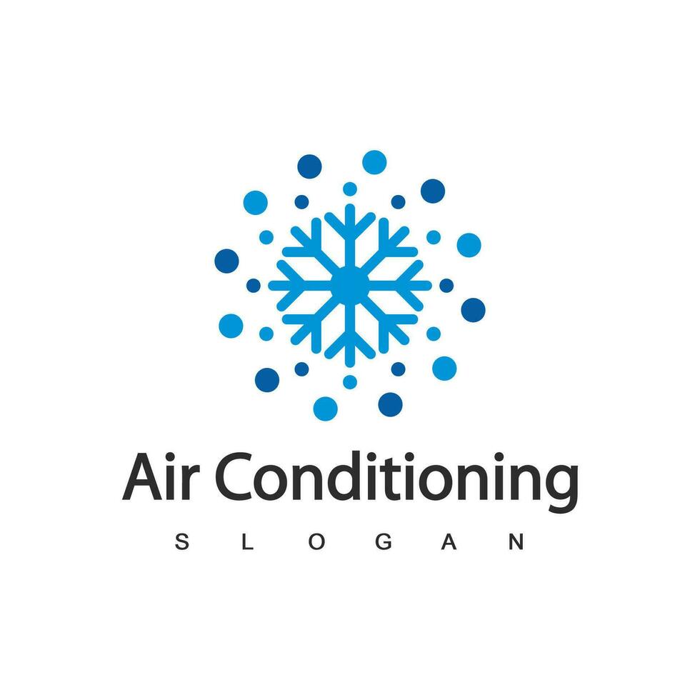 logo de climatisation, concept de logo hvac vecteur