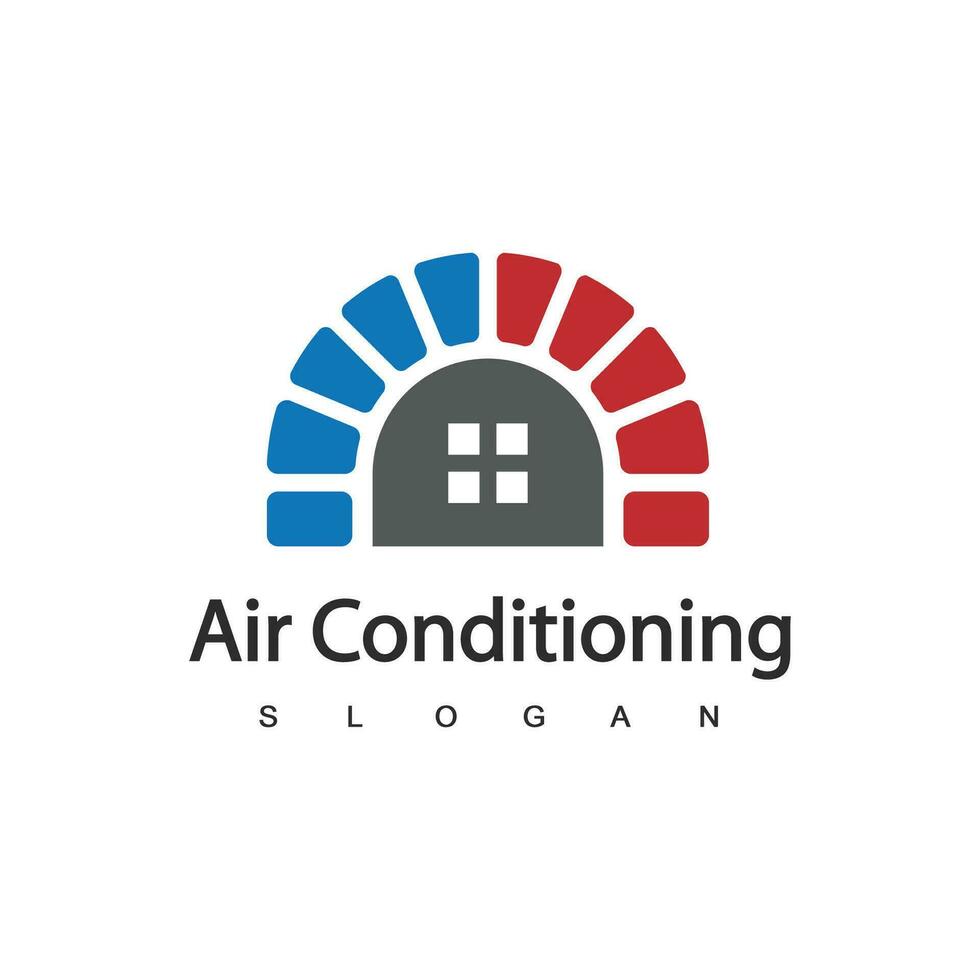 logo de climatisation, concept de logo hvac vecteur