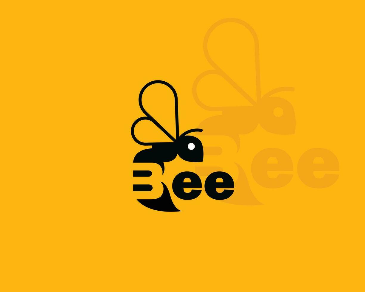 abeille logo Créatif initiale b logo affaires signe symbole animal vecteur