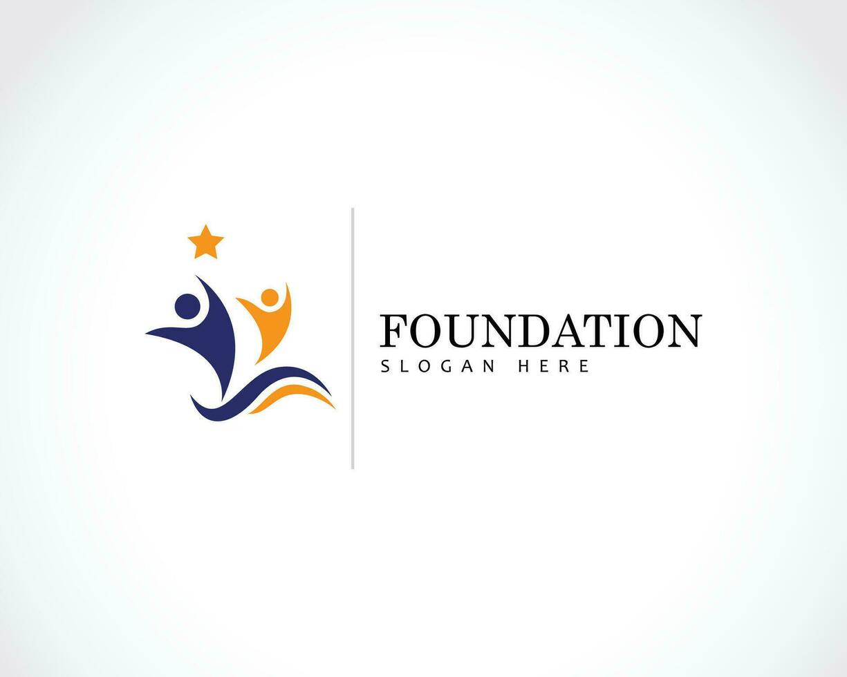 fondation logo Créatif gens logo concept Succès conception concept vecteur