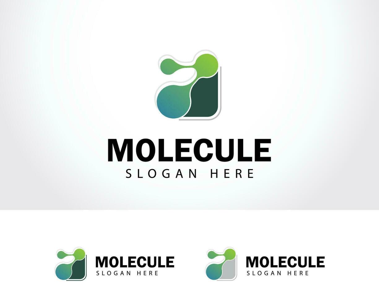 molécule logo Créatif science laboratoire relier gen bio technologie signe symbole conception la toile gen vecteur