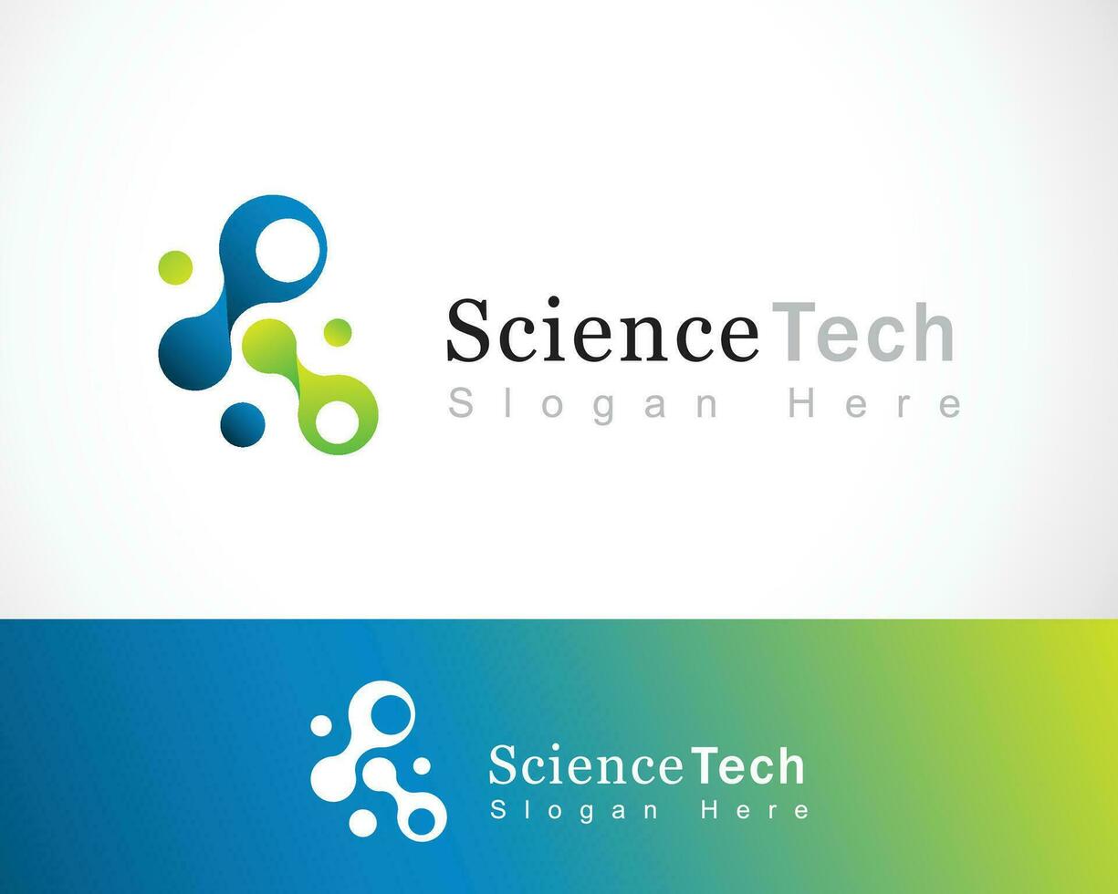 science logo Créatif conception concept Couleur moderne technologie molécule éducation laboratoire relier numérique signe symbole vecteur