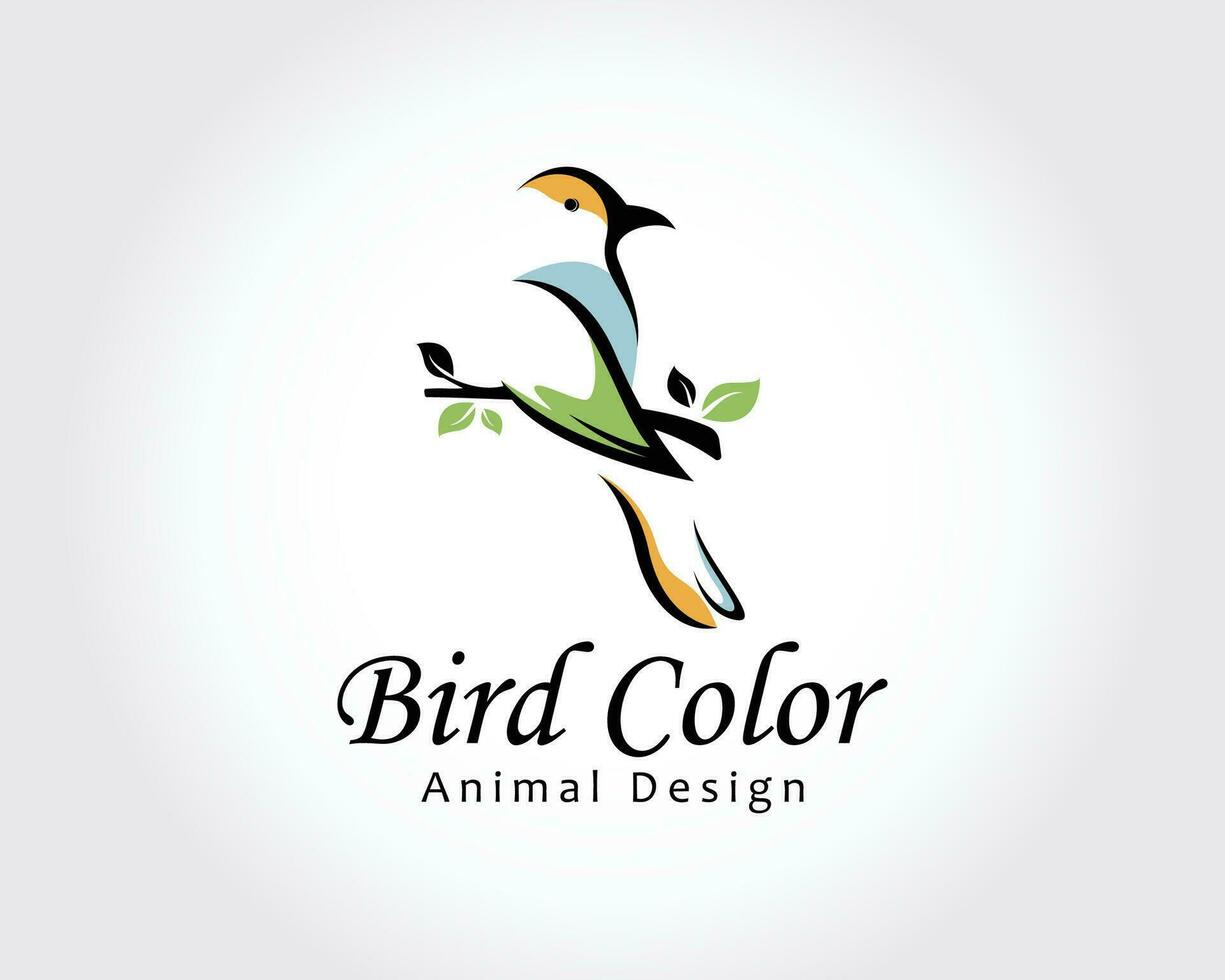 oiseau logo Créatif art conception animal vecteur Créatif Couleur