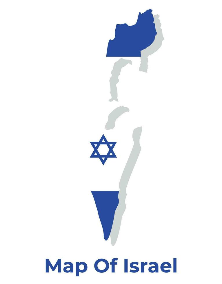 vecteur carte de Israël avec nationale drapeau