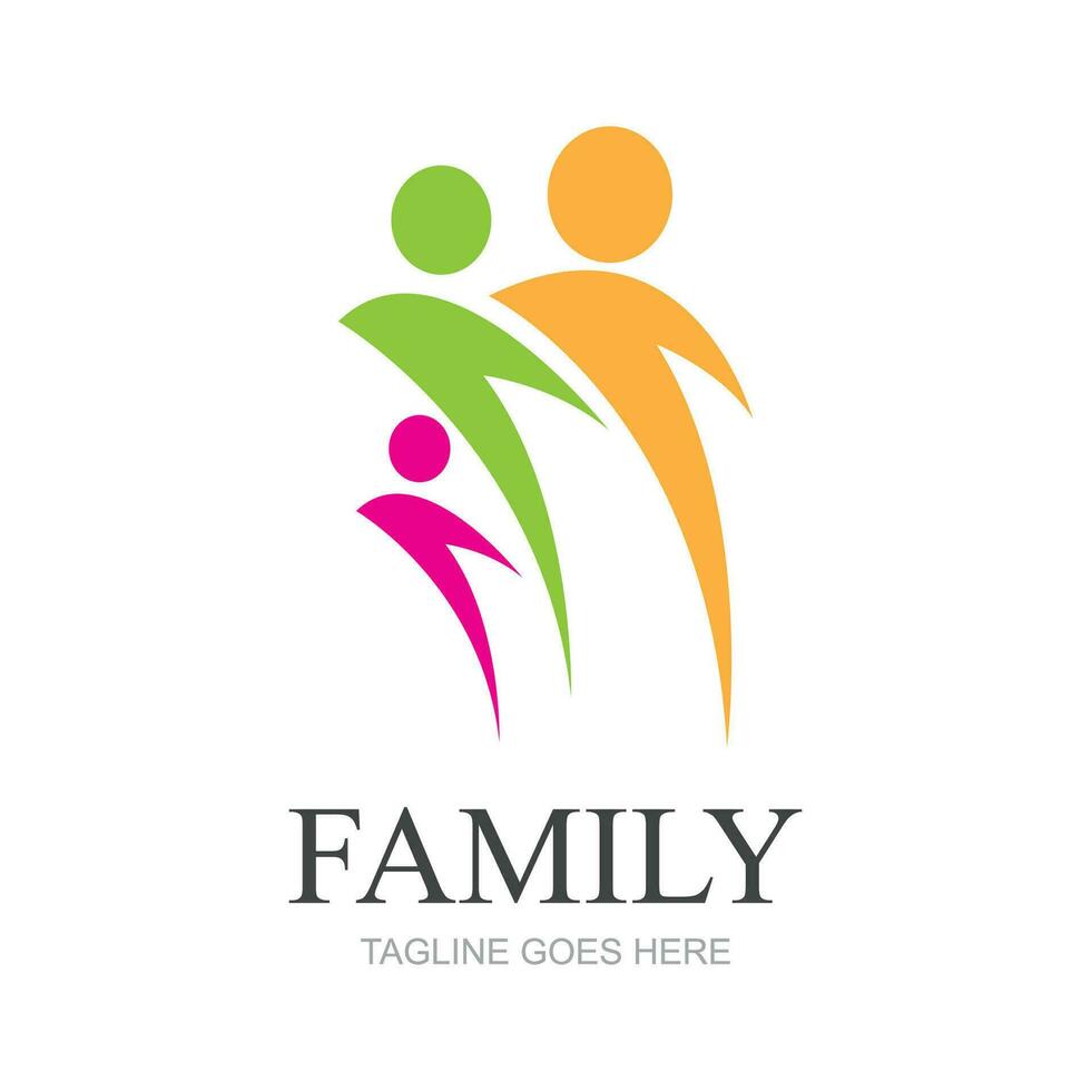 modèle de conception de logo de famille - vecteur