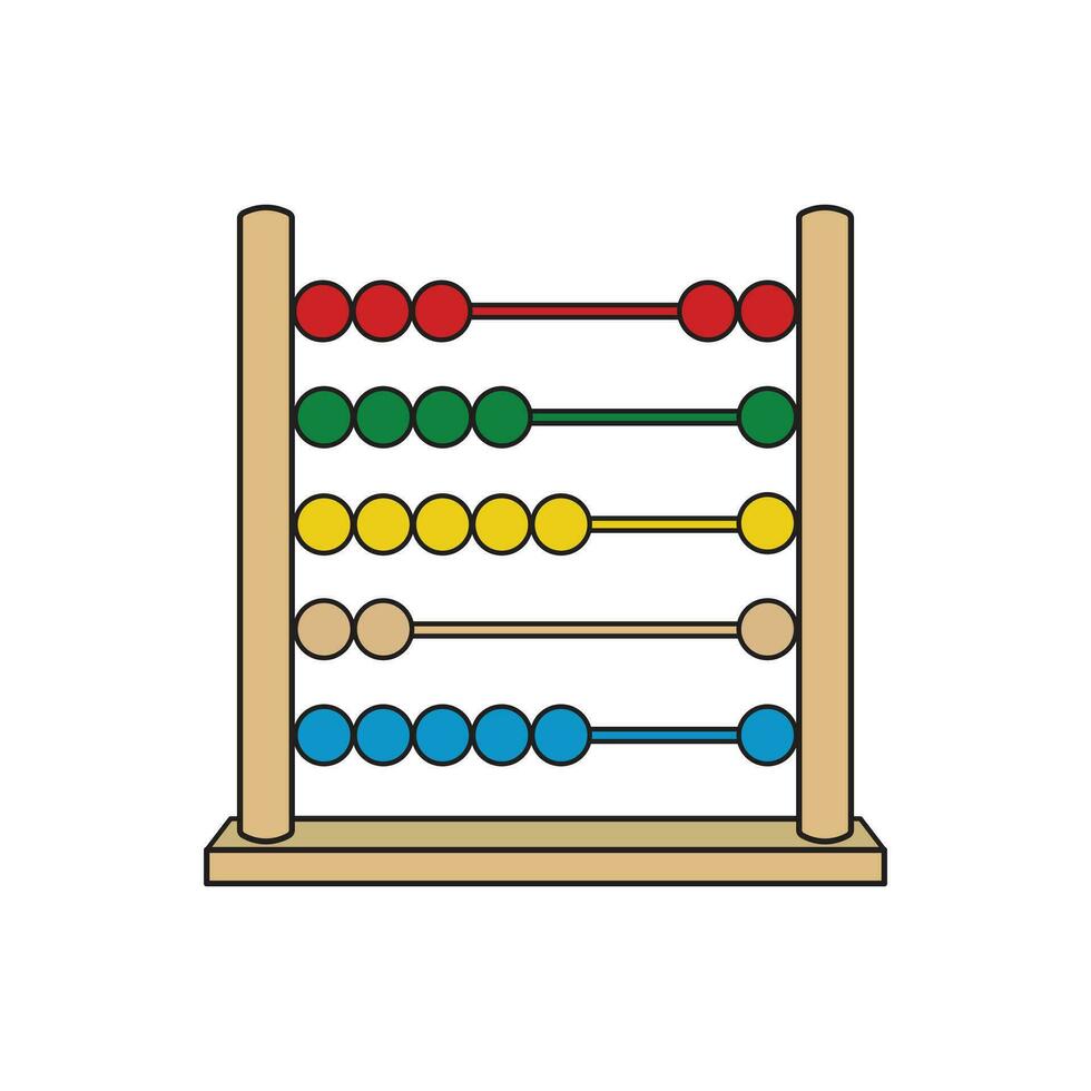 des gamins dessin dessin animé vecteur illustration éducation abaque icône isolé sur blanc