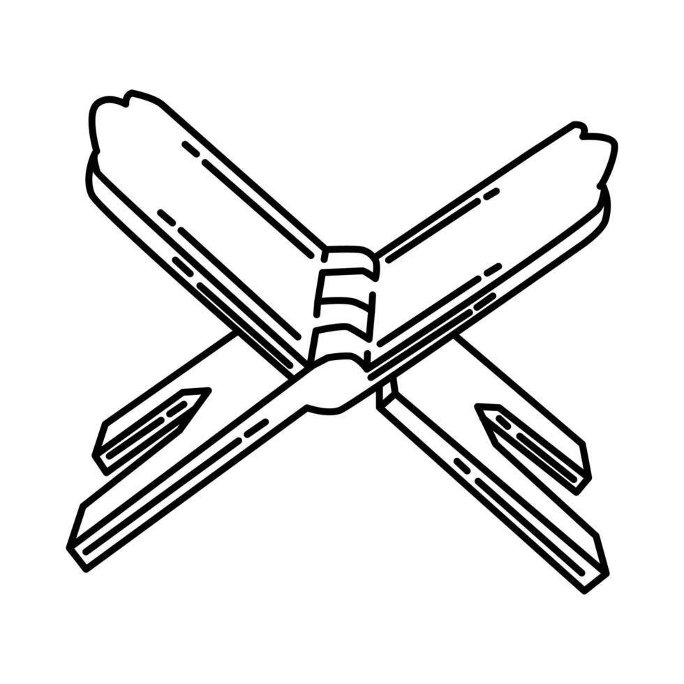 icône de coran rehal. doodle dessinés à la main ou style d'icône de contour vecteur