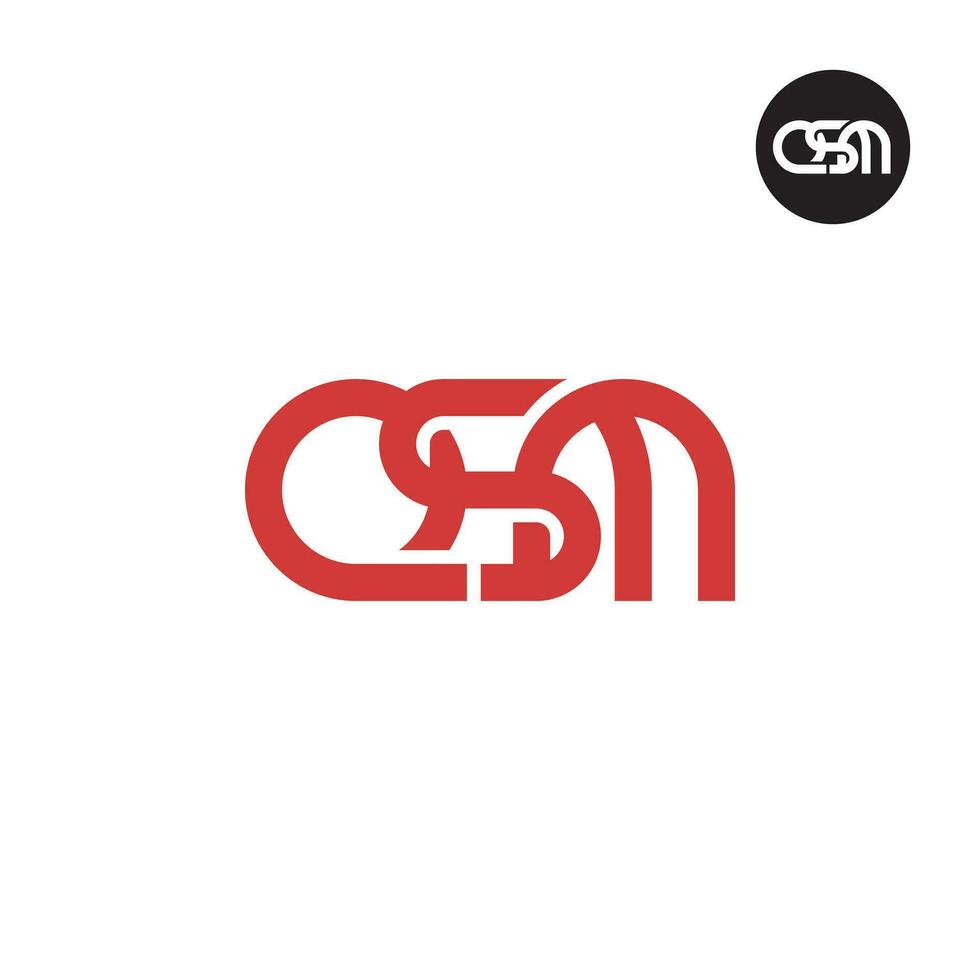 lettre qsm monogramme logo conception vecteur