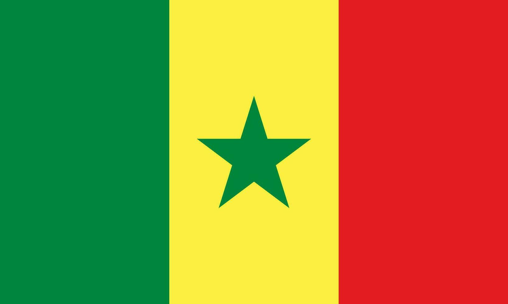 drapeau de Sénégal pays nation. vecteur